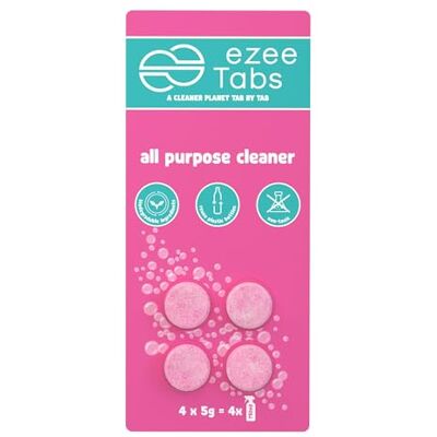EzeeTabs All purpose cleaner – Cleaning tabs for a microplastic-free, biodegradable and vegan cleaning product – 4 x Cleaner for all surfaces EzeeTabs All purpose cleaner – Cleaning tabs for a microplastic-free, biodegradable and vegan cleaning product – 4 x Cleaner for all surfaces