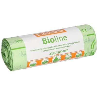 Deiss Bioline Organic Bin Liners, 18 L, Compostable, 50 Bags Deiss Bioline Organic Bin Liners, 18 L, Compostable, 50 Bags