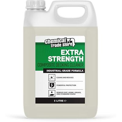 Chemical Trade Store Composite Decking Cleaner Plastic UPVC Deck Algae and Mould Remover Removes Dirt, Grime and Bird Droppings 5 Litre Chemical Trade Store Composite Decking Cleaner Plastic UPVC Deck Algae and Mould Remover Removes Dirt, Grime and Bird Droppings 5 Litre