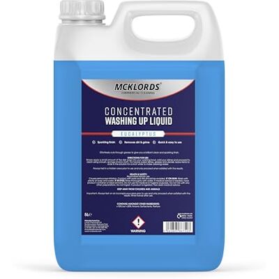 McKLords Commercial Concentrated Washing Up Liquid Eucalyptus 5 Litre McKLords Commercial Concentrated Washing Up Liquid Eucalyptus 5 Litre