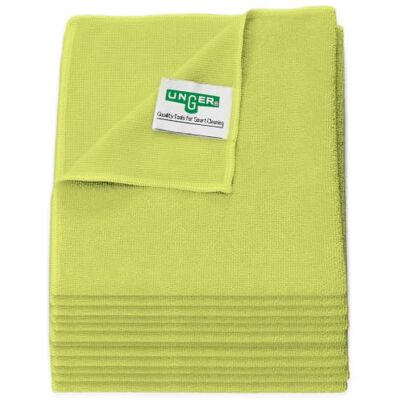Unger ME40J MicroWipe Microfibre Cloth Pack of 10 Lint Free Microfibre Cleaning Cloths Kitchen, Bathroom, Car & Window Cleaning Products 40 x 40 cm, Yellow Unger ME40J MicroWipe Microfibre Cloth Pack of 10 Lint Free Microfibre Cleaning Cloths Kitchen, Bathroom, Car & Window Cleaning Products 40 x 40 cm, Yellow