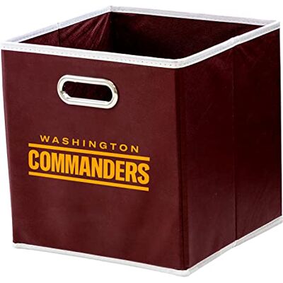 Franklin Sports Washington Commanders NFL Storage Basket Foldable Cube Container + Storage Basket NFL Office, Bedroom + Living Room Decor Foldable Storage Basket for NFL Fans 27.9 Franklin Sports Washington Commanders NFL Storage Basket Foldable Cube Container + Storage Basket NFL Office, Bedroom + Living Room Decor Foldable Storage Basket for NFL Fans 27.9