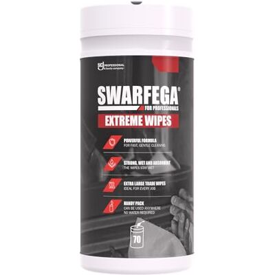 Swarfega Extreme Wipes – Removes Paint & Grime Fast – No Water Needed Cleans Hands, Tools and Surfaces 70 Extra-Large Wipes – For Professional Use Only Swarfega Extreme Wipes – Removes Paint & Grime Fast – No Water Needed Cleans Hands, Tools and Surfaces 70 Extra-Large Wipes – For Professional Use Only