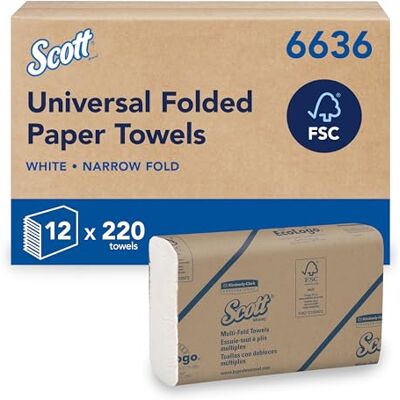 Scott 6636 White 2-ply Paper Towels - Household Paper Scott 6636 White 2-ply Paper Towels - Household Paper