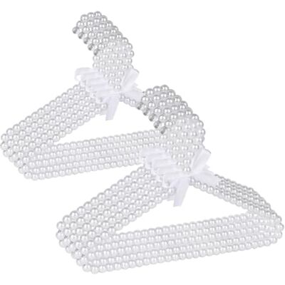 Adorila 10 Pack Pearl Hangers for Kids, Pearl Beads Clothes Hangers, Small Elegant Garment Clothes Hangers for Kids Children Pet Dog (30cm, White) Adorila 10 Pack Pearl Hangers for Kids, Pearl Beads Clothes Hangers, Small Elegant Garment Clothes Hangers for Kids Children Pet Dog (30cm, White)
