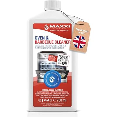 Maxxi Clean Oven & Barbecue Cleaner Extra Strong 750 ml Gel Paste Self-Working Cleaner and Degreaser for Cooktop & Grill Removes Crusts Without Heating Power formula Made in Germany Maxxi Clean Oven & Barbecue Cleaner Extra Strong 750 ml Gel Paste Self-Working Cleaner and Degreaser for Cooktop & Grill Removes Crusts Without Heating Power formula Made in Germany