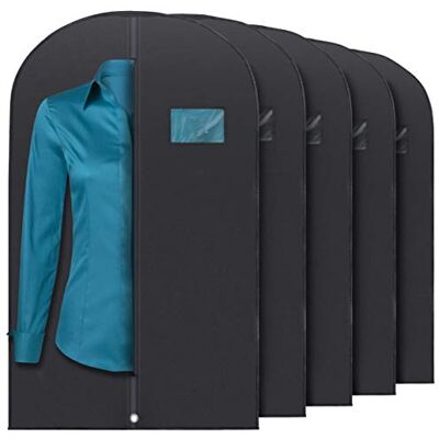 Plixio 40" Black Garment Bags Suit Bag for Travel & Clothing Storage of Dresses, Shirts, Fur Coats, Jackets & Dance Costumes Hanging Suit Cover for Men & Women Closet Storage Garment Protector Plixio 40" Black Garment Bags Suit Bag for Travel & Clothing Storage of Dresses, Shirts, Fur Coats, Jackets & Dance Costumes Hanging Suit Cover for Men & Women Closet Storage Garment Protector