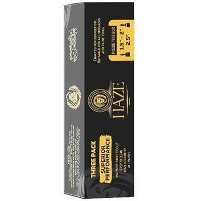 WRX HAZE Superior Paint Brush Collection, Professional Decorating Brushes for Cutting In, Emulsion, Gloss & Detail Work, 40 mm / 50 mm / 60 mm or 3 Piece Set 3 pack Set WRX HAZE Superior Paint Brush Collection, Professional Decorating Brushes for Cutting In, Emulsion, Gloss & Detail Work, 40 mm / 50 mm / 60 mm or 3 Piece Set 3 pack Set