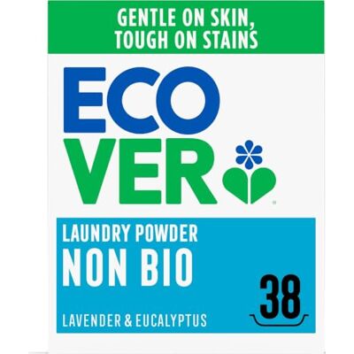 Ecover Non-Bio Laundry Powder, Lavender & Eucalyptus, 38 Washes, 1.9kg Ecover Non-Bio Laundry Powder, Lavender & Eucalyptus, 38 Washes, 1.9kg