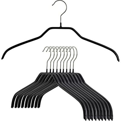 MAWA Narrow Petite Clothing Hangers, Steel Hanger with Non-Slip Coating, for Shirts, Dresses, Suits, Camisoles, Jackets, 360-degree Rotatable Hook, Set of 10, Black MAWA Narrow Petite Clothing Hangers, Steel Hanger with Non-Slip Coating, for Shirts, Dresses, Suits, Camisoles, Jackets, 360-degree Rotatable Hook, Set of 10, Black