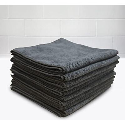 Pegasus Textiles Microfibre Cloth 10-Piece, 40 cm x 40 cm Size, Black Pegasus Textiles Microfibre Cloth 10-Piece, 40 cm x 40 cm Size, Black