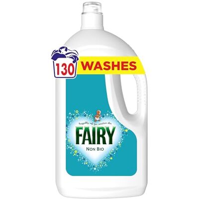 Fairy Non Bio Washing Liquid Laundry Detergent, 130 Washes 4.03l, Voted No1 for Sensitive Skin Fairy Non Bio Washing Liquid Laundry Detergent, 130 Washes 4.03l, Voted No1 for Sensitive Skin