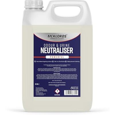 McKLords Enzyme Odour & Urine Remover 2.5L Professional Pet Stain & Smell Eliminator Safe for Carpets, Upholstery, Hard Floors & Pet Bedding McKLords Enzyme Odour & Urine Remover 2.5L Professional Pet Stain & Smell Eliminator Safe for Carpets, Upholstery, Hard Floors & Pet Bedding