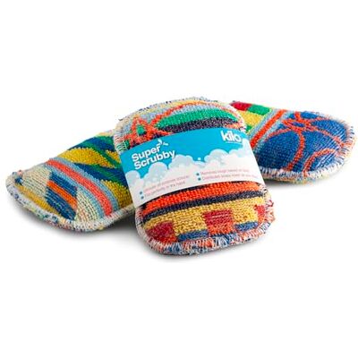 Kilo Non-Scratch Washing Up Mini Scrubby Sponge/Scouring Pad, Double Sided Eco-Friendly Cotton Mini Cleaning Cloth (Set of 3) Kilo Non-Scratch Washing Up Mini Scrubby Sponge/Scouring Pad, Double Sided Eco-Friendly Cotton Mini Cleaning Cloth (Set of 3)