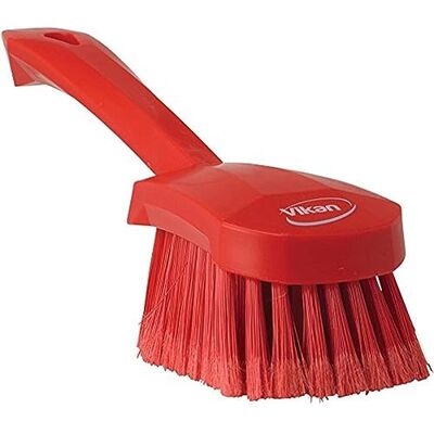Vikan 41944 Soft/Split Bristles, Washing/Sweeping, Hand Brush, Short Handle, 270mm (Red) Vikan 41944 Soft/Split Bristles, Washing/Sweeping, Hand Brush, Short Handle, 270mm (Red)