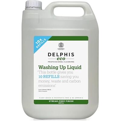 DELPHISECO Delphis Eco Eco Washing Up Liquid 5L Concentrate Refill Natural, Eco Friendly Bulk Buy Refill DELPHISECO Delphis Eco Eco Washing Up Liquid 5L Concentrate Refill Natural, Eco Friendly Bulk Buy Refill