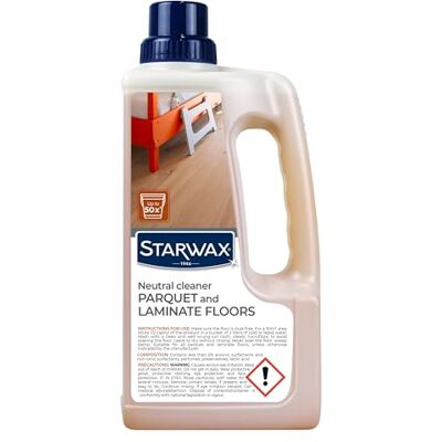 STARWAX Gentle Cleaner Parquet & Laminate Floors 1 L Removes stains, suitable for washing robots, no-rinse, non-slip, 50 doses for 50 m² STARWAX Gentle Cleaner Parquet & Laminate Floors 1 L Removes stains, suitable for washing robots, no-rinse, non-slip, 50 doses for 50 m²