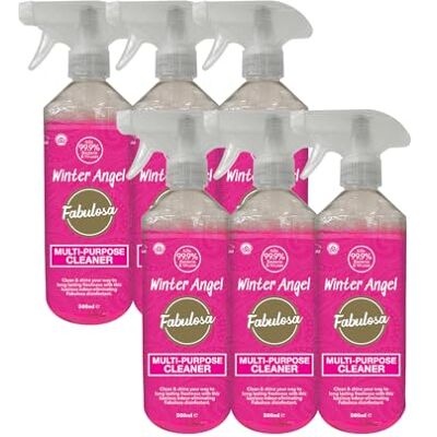 Fabulosa Antibacterial Disinfectant Spray, All Purpose Multi Surface Cleaner, 500ml, 6 Pack, Winter Angel (packaging may vary) Fabulosa Antibacterial Disinfectant Spray, All Purpose Multi Surface Cleaner, 500ml, 6 Pack, Winter Angel (packaging may vary)