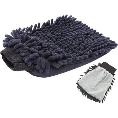 PARENCE . Car Care Microfibre Wash Mitt/Double-Sided Anti-Scratch Cloth for Household Home Car Dust Grey PARENCE . Car Care Microfibre Wash Mitt/Double-Sided Anti-Scratch Cloth for Household Home Car Dust Grey