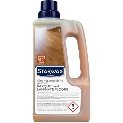 STARWAX Gloss Care Parquet & Laminate Floors 1 L Cleans and restores shine, non-slip, no-rinse, up to 750 m² STARWAX Gloss Care Parquet & Laminate Floors 1 L Cleans and restores shine, non-slip, no-rinse, up to 750 m²
