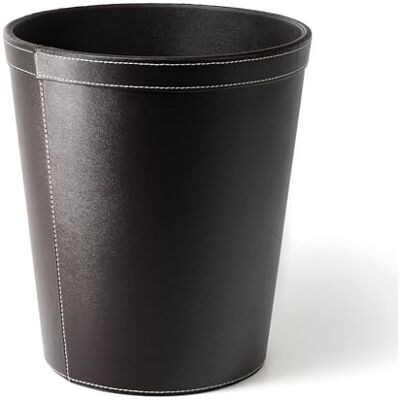 Osco Faux Leather Waste Bin – 12 Litre Round Waste Paper Basket – Stylish Leather Finish Bin for Home Office, Study, Bathroom, Desk – Easy Clean Surface – Compact & Elegant, Single, Brown Osco Faux Leather Waste Bin – 12 Litre Round Waste Paper Basket – Stylish Leather Finish Bin for Home Office, Study, Bathroom, Desk – Easy Clean Surface – Compact & Elegant, Single, Brown