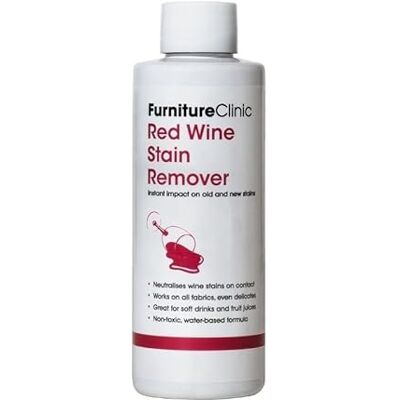 Furniture Clinic Red Wine Stain Remover Easily Remove Red Wine Stains From Carpets, Clothes, and Upholstery (125ml) Furniture Clinic Red Wine Stain Remover Easily Remove Red Wine Stains From Carpets, Clothes, and Upholstery (125ml)