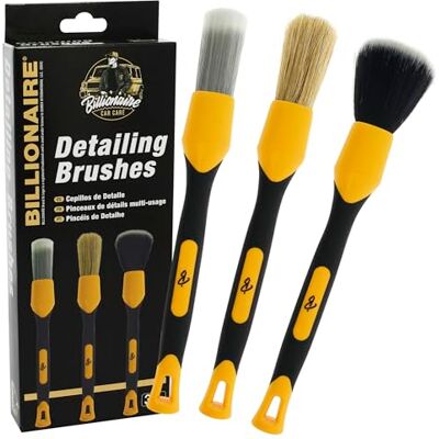 S SUMEX SUMEX Billionaire Detailing Brush Set Ideal for Car Cleaning Detailing Kit 3 Brushes Interior and Exterior Detail Cleaning S SUMEX SUMEX Billionaire Detailing Brush Set Ideal for Car Cleaning Detailing Kit 3 Brushes Interior and Exterior Detail Cleaning