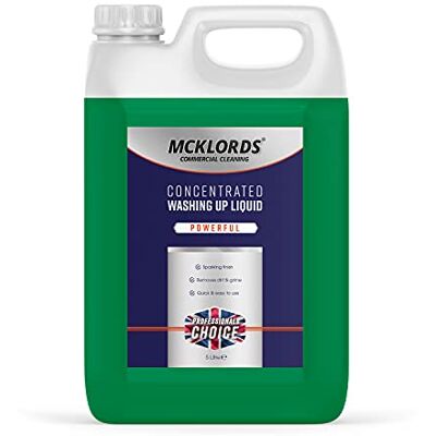 McKLords Concentrated Washing Up Liquid, Green, 5 l (Pack of 1), Packaging May Vary McKLords Concentrated Washing Up Liquid, Green, 5 l (Pack of 1), Packaging May Vary