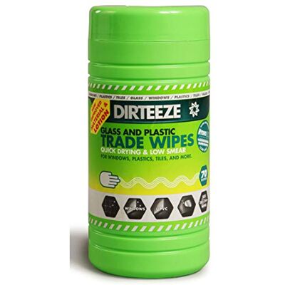 Dirteeze Glass & Plastic Trade Wipes Jumbo Tub of 80 x Hydrocell Cloths 25 x 20cm Dirteeze Glass & Plastic Trade Wipes Jumbo Tub of 80 x Hydrocell Cloths 25 x 20cm
