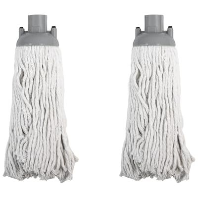 JVL String Mop Head Replacement – Grey (Pack of 2) – Machine Washable Microfibre Refill Heads JVL String Mop Head Replacement – Grey (Pack of 2) – Machine Washable Microfibre Refill Heads