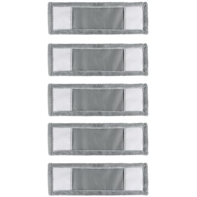 JVL Microfibre Mop Replacement Cleaning Pads – Machine Washable Reusable Refill Heads for Flat Floor Mop – Grey (Pack of 5) JVL Microfibre Mop Replacement Cleaning Pads – Machine Washable Reusable Refill Heads for Flat Floor Mop – Grey (Pack of 5)