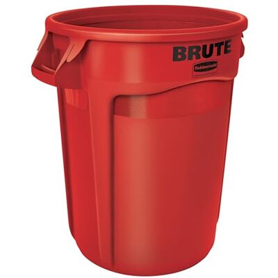 Rubbermaid Commercial Products Brute Vented Rubbish Container Large Industrial Waste Bin 121 l, Red Rubbermaid Commercial Products Brute Vented Rubbish Container Large Industrial Waste Bin 121 l, Red