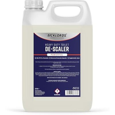 McKLords Commercial Heavy Duty Toilet Cleaner 2.5L Powerful De-Scaler & Grime Eliminator for Limescale and Stains McKLords Commercial Heavy Duty Toilet Cleaner 2.5L Powerful De-Scaler & Grime Eliminator for Limescale and Stains