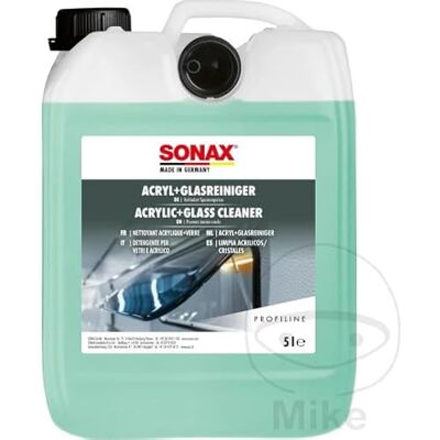 SONAX PROFILINE Acrylic+Glass Cleaner (5 Litres) Cleaner for real glass, acrylic glass and Plexiglass Item-No. 07385050 SONAX PROFILINE Acrylic+Glass Cleaner (5 Litres) Cleaner for real glass, acrylic glass and Plexiglass Item-No. 07385050