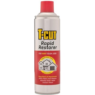 T-Cut Rapid Restorer Multi-Surface Cleaner & Scratch Remover 500ml – Removes Stains, Tarnish & Light Scratches – For uPVC, Metal, Stainless Steel, Painted Surfaces & Wood – Restores Shine & Finish T-Cut Rapid Restorer Multi-Surface Cleaner & Scratch Remover 500ml – Removes Stains, Tarnish & Light Scratches – For uPVC, Metal, Stainless Steel, Painted Surfaces & Wood – Restores Shine & Finish