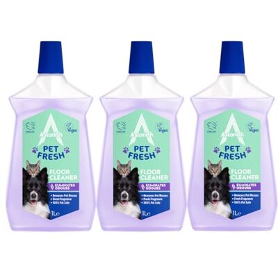 Astonish Pet Fresh Floor Cleaner 3 x 1L – Pet Safe Multi Surface Floor Cleaning Liquid with Dirt Technology – Neutralises Pet Odours Astonish Pet Fresh Floor Cleaner 3 x 1L – Pet Safe Multi Surface Floor Cleaning Liquid with Dirt Technology – Neutralises Pet Odours