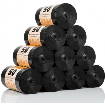 Scott Black Bin Bags 500 Pack, Refuse Sacks 70L, 30 Microns Leak-Resistant, Tear-Proof, Eco-Friendly Bin Liners Ideal for Home, Garden, Office and Commercial Scott Black Bin Bags 500 Pack, Refuse Sacks 70L, 30 Microns Leak-Resistant, Tear-Proof, Eco-Friendly Bin Liners Ideal for Home, Garden, Office and Commercial