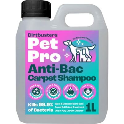 Dirtbusters Pet Pro Antibacterial Carpet Cleaner Shampoo (1L) Dirtbusters Pet Pro Antibacterial Carpet Cleaner Shampoo (1L)