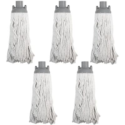 JVL String Mop Head Replacement – Grey (Pack of 5) – Machine Washable Microfibre Refill Heads JVL String Mop Head Replacement – Grey (Pack of 5) – Machine Washable Microfibre Refill Heads