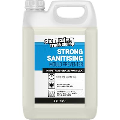 Chemical Trade Store Mould Preventer Powerful Mildew Remover, Keeps Mouldy Stains Away From Walls, Tiles, Silicone Seals & More 5 Litre Chemical Trade Store Mould Preventer Powerful Mildew Remover, Keeps Mouldy Stains Away From Walls, Tiles, Silicone Seals & More 5 Litre