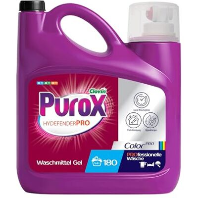 Clovin Purox PUROX Hydefender Color Laundry Gel for Bright Coloured Clothes Vegan Cruelty Free Dermatologically Tested Protects Colours Fabric 5,4L Clovin Purox PUROX Hydefender Color Laundry Gel for Bright Coloured Clothes Vegan Cruelty Free Dermatologically Tested Protects Colours Fabric 5,4L