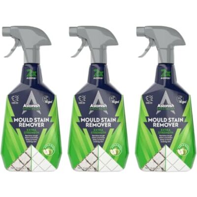 Astonish Specialist Extra Strength Mould Stain Remover Spray, 3 x 750ml Mould Stain Remover, Extra Strength, Mould Remover Spray, Mould Prevention, Multi-Use, Multi-Pack Astonish Specialist Extra Strength Mould Stain Remover Spray, 3 x 750ml Mould Stain Remover, Extra Strength, Mould Remover Spray, Mould Prevention, Multi-Use, Multi-Pack