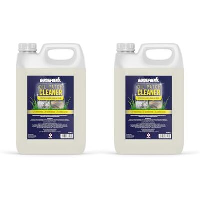 Garden Genie Oil Patch Cleaner Removes Tough Stains from Driveways & Patios 10 Litre (2x5 Litre), Clear Garden Genie Oil Patch Cleaner Removes Tough Stains from Driveways & Patios 10 Litre (2x5 Litre), Clear