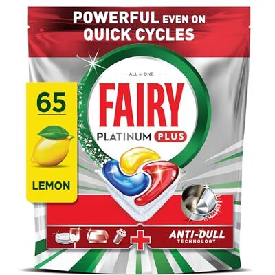 Fairy Platinum Plus Dishwasher Tablets Lemon, 65 Capsules Fairy Platinum Plus Dishwasher Tablets Lemon, 65 Capsules