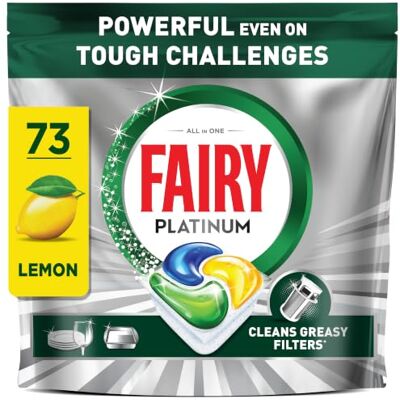 Fairy Platinum Dishwasher Tablets, Lemon, 73 Capsules Fairy Platinum Dishwasher Tablets, Lemon, 73 Capsules