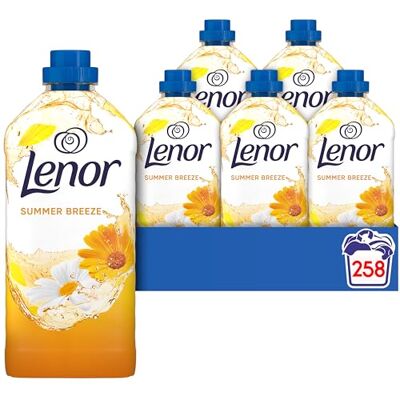 Lenor Fabric Conditioner 258 Washes, Summer Breeze, Provides Long Lasting Freshness, With 24h Odour Defence Lenor Fabric Conditioner 258 Washes, Summer Breeze, Provides Long Lasting Freshness, With 24h Odour Defence