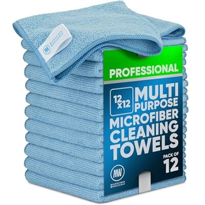 Microfiber Wholesale 12" x 12" Buff Pro Multi-Surface Microfiber Cleaning Cloths Blue 12 Pack Premium Microfiber Towels for Cleaning Glass, Kitchens, Bathrooms, Automotive, Supplies & Products Microfiber Wholesale 12" x 12" Buff Pro Multi-Surface Microfiber Cleaning Cloths Blue 12 Pack Premium Microfiber Towels for Cleaning Glass, Kitchens, Bathrooms, Automotive, Supplies & Products