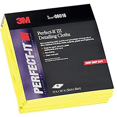 3M Scotch-Brite Perfect-It Detailing Cloths, Yellow, 6/Pack 3M Scotch-Brite Perfect-It Detailing Cloths, Yellow, 6/Pack