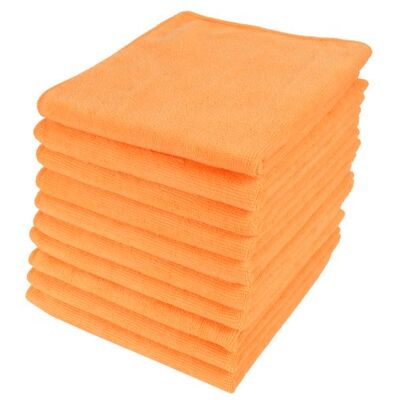 Micro-Pro Orange Microfibre Cleaning Cloths 10 Pack 280gsm, 40x40cm, Non-Abrasive, High-Density for Home & Professional Use, Durable & Reusable, Ideal for Kitchen, Car, Window Micro-Pro Orange Microfibre Cleaning Cloths 10 Pack 280gsm, 40x40cm, Non-Abrasive, High-Density for Home & Professional Use, Durable & Reusable, Ideal for Kitchen, Car, Window