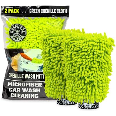 Chemical Guys Chenille Premium Scratch-Free Microfiber Wash Mitt for Car Washing 2 Pack, Lime Green, Ultra-Soft Car Wash Gloves, Swirl-Free Finish, Safe for Trucks, SUVs, Motorcycles, and More Chemical Guys Chenille Premium Scratch-Free Microfiber Wash Mitt for Car Washing 2 Pack, Lime Green, Ultra-Soft Car Wash Gloves, Swirl-Free Finish, Safe for Trucks, SUVs, Motorcycles, and More